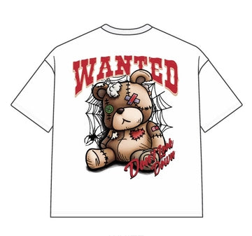 DYS1-26T50, OVERSIZED T SHIRT WITH PUFF PRINT - WHITE