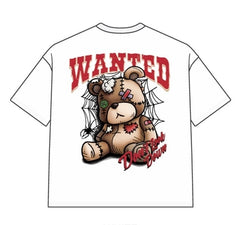 DYS1-26T50, OVERSIZED T SHIRT WITH PUFF PRINT - WHITE