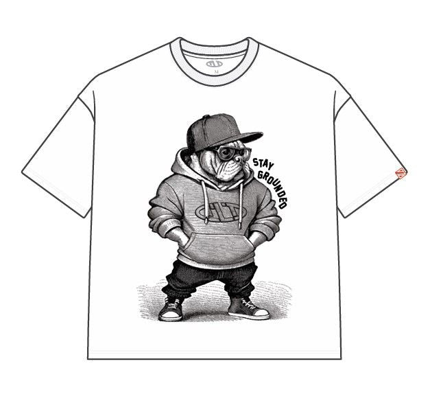 DYF1-25T40, OVERSIZED T SHIRT WITH PUFF PRINT - WHITE