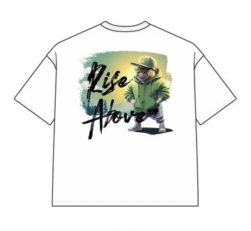 DYF1-25T41, OVERSIZED T SHIRT WITH PUFF PRINT - WHITE