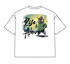 DYF1-25T41, OVERSIZED T SHIRT WITH PUFF PRINT - WHITE