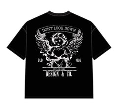 DYF1-25T43, OVERSIZED T SHIRT WITH PUFF PRINT - BLACK