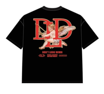DYF1-25T44, OVERSIZED T SHIRT WITH PUFF PRINT - BLACK