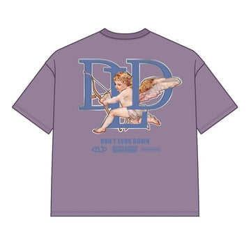 DYF1-25T44, OVERSIZED T SHIRT WITH PUFF PRINT - MUTED PURPLE