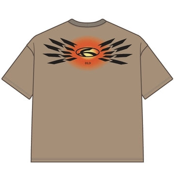 DYF1-25T46, OVERSIZED T SHIRT WITH PUFF PRINT - DESERT