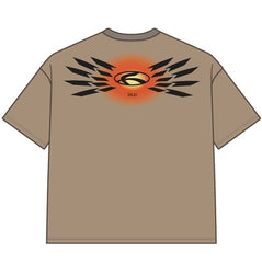 DYF1-25T46, OVERSIZED T SHIRT WITH PUFF PRINT - DESERT
