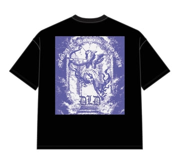 DYF1-25T45, OVERSIZED T SHIRT WITH PUFF PRINT - BLACK