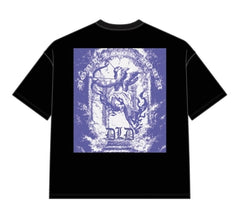 DYF1-25T45, OVERSIZED T SHIRT WITH PUFF PRINT - BLACK