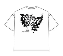 DYF1-25T47, OVERSIZED T SHIRT WITH PUFF PRINT - WHITE