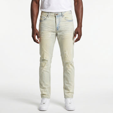 Revival Slim Ripped Jeans - Vanilla Cream (066)