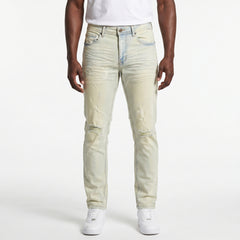 Revival Slim Ripped Jeans - Vanilla Cream (066)