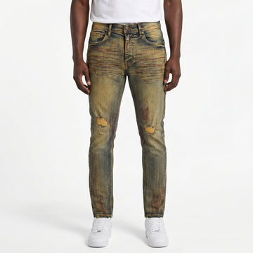 Revival Ripped Slim Jeans - Vintage Brown (066)