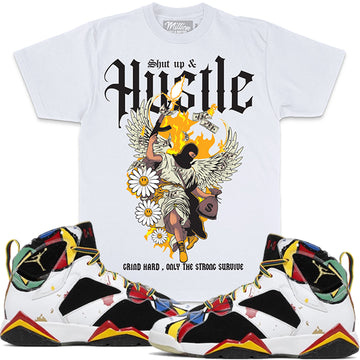 Shut Up & Hustle - White T-Shirts