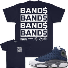 Bands Bands Bands - Navy T-Shirts