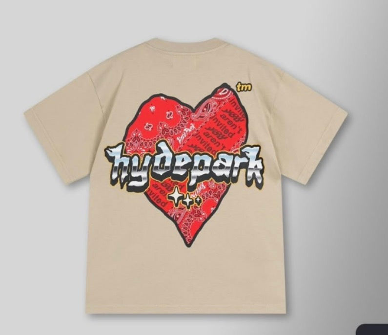 Hyde Park Slab Heart T-Shirt - Cream