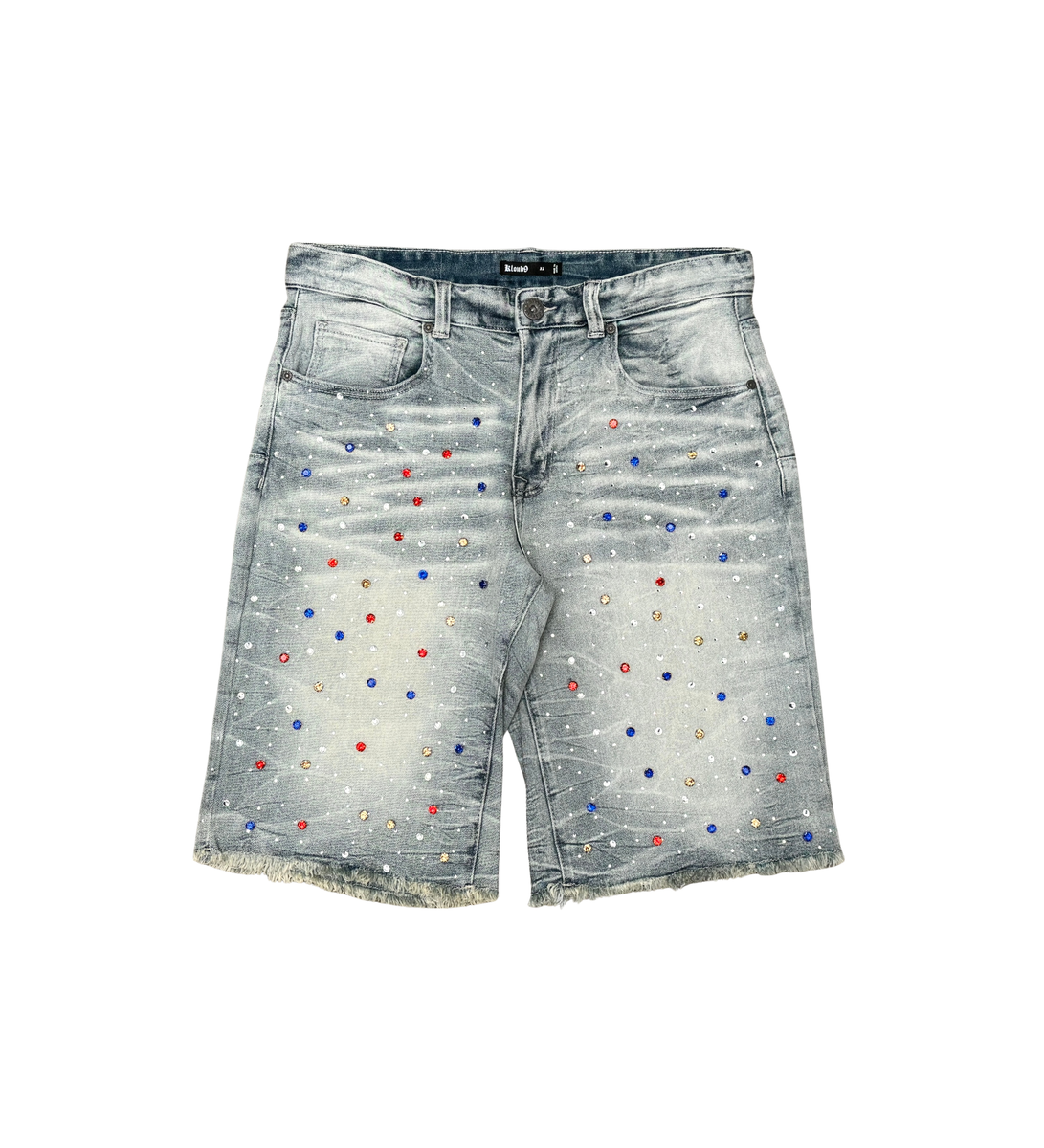 RHINESTONE DENIM SHORTS