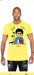 George V Scarface Graphic T-Shirt - Yellow
