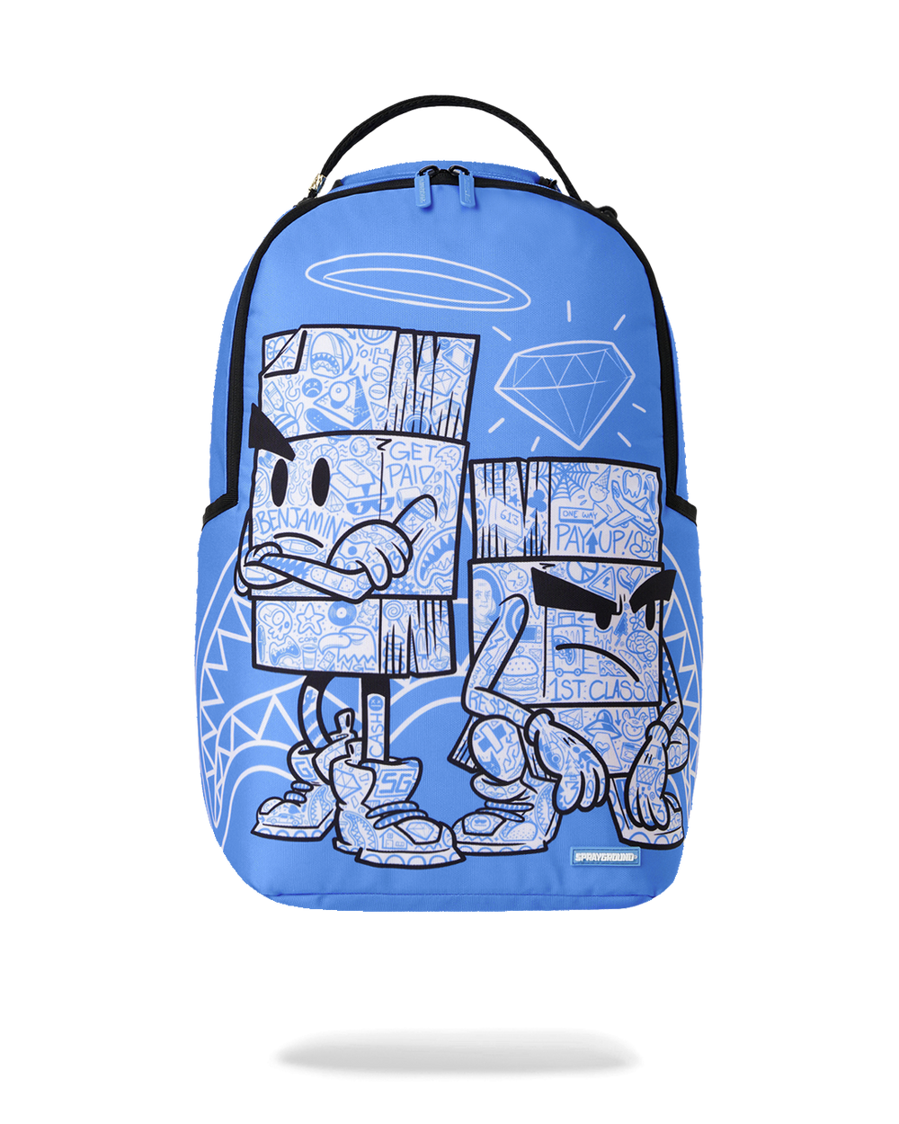 MONEY BOYS COLOR BLOCK DOODLE BACKPACK