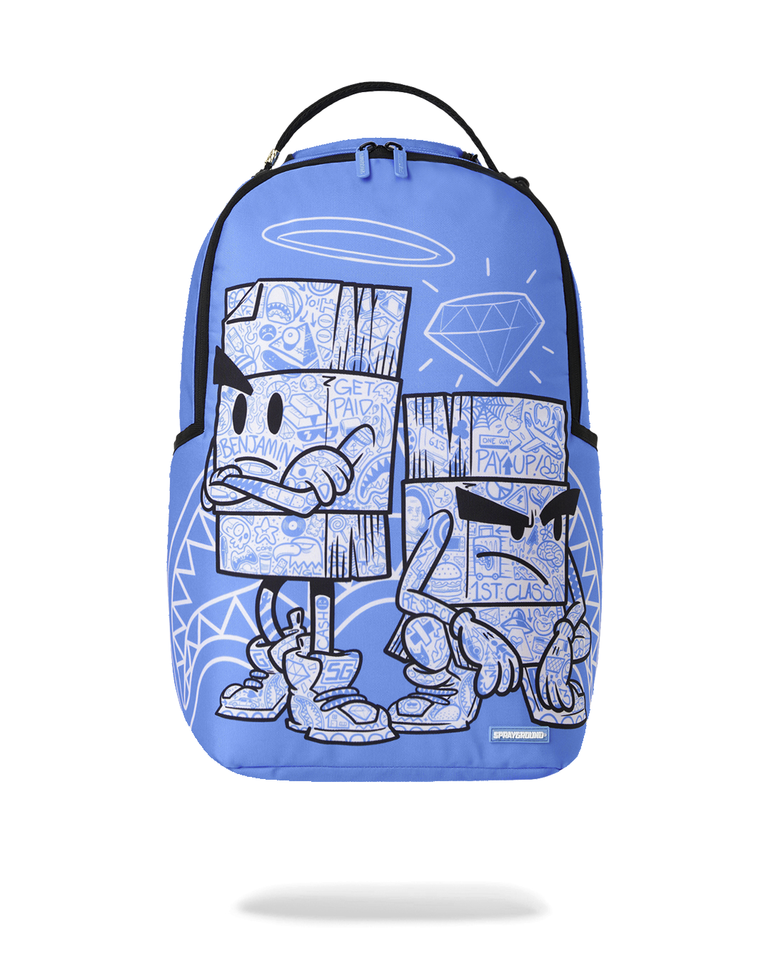 MONEY BOYS COLOR BLOCK DOODLE BACKPACK
