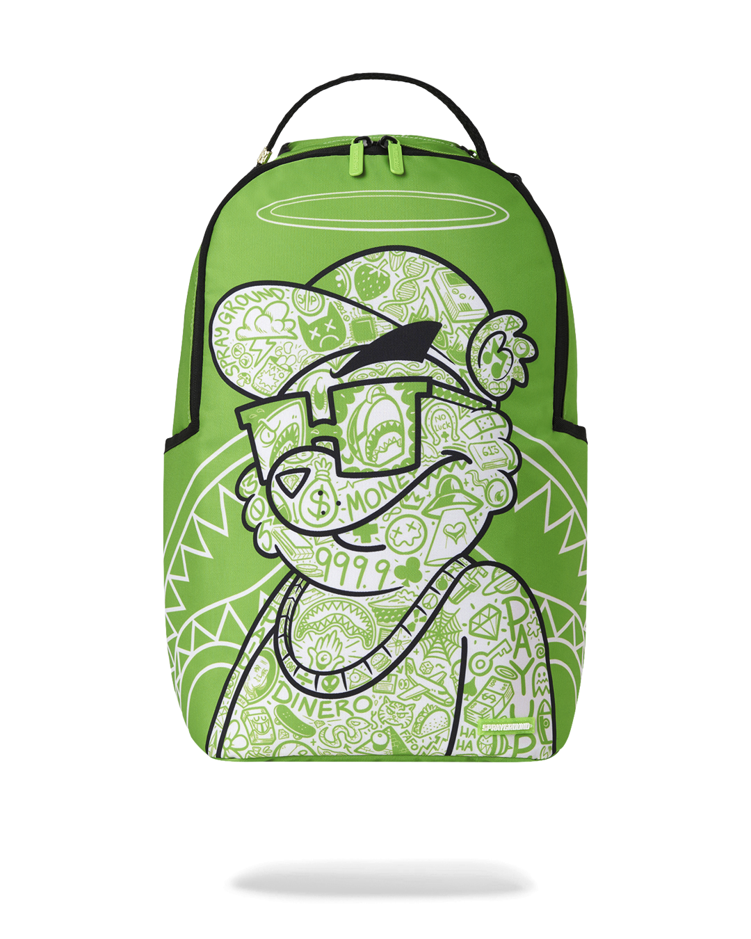MONEY BEAR COLOR BLOCK DOODLE BACKPACK