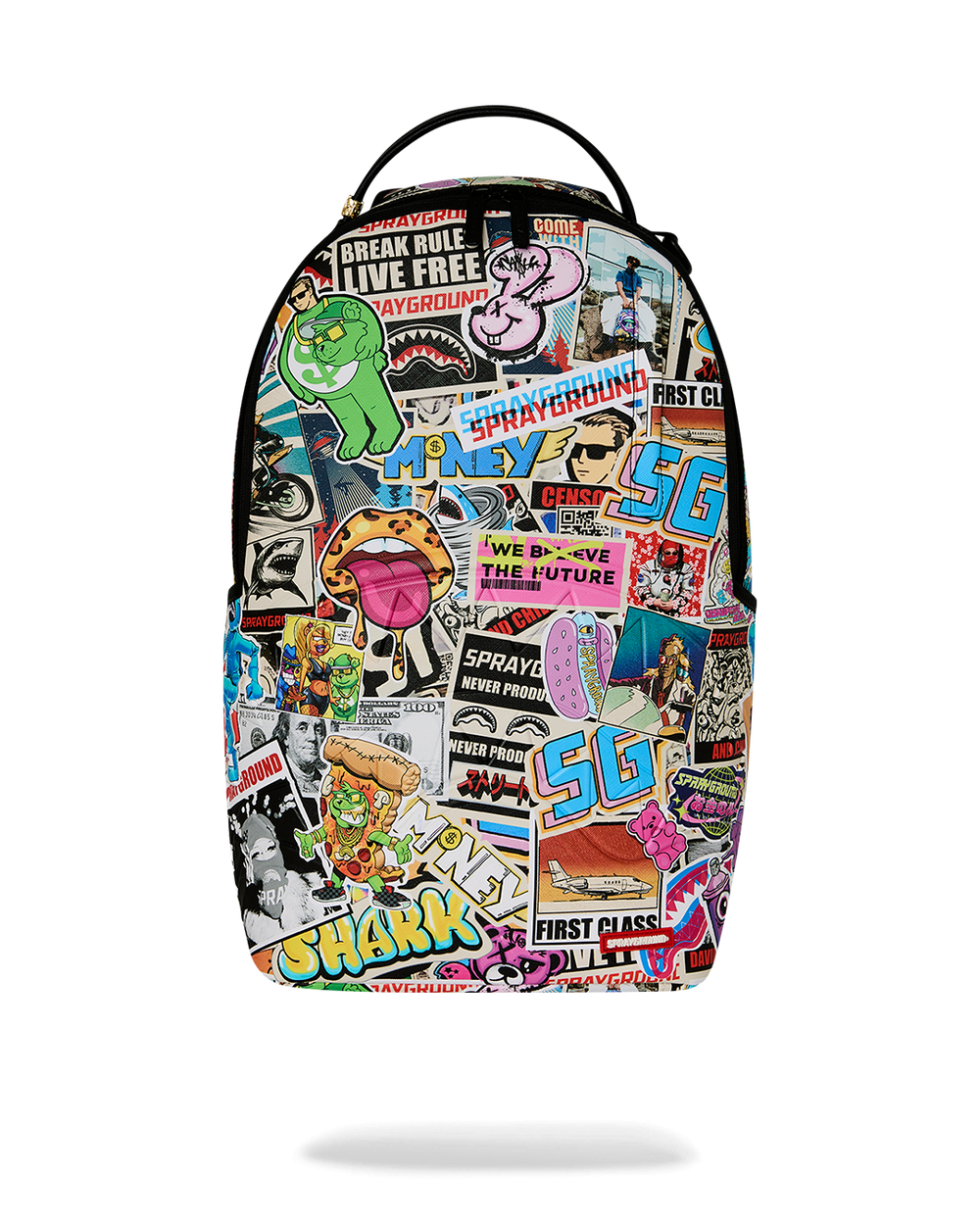 PUNK STICKER SHARK BACKPACK