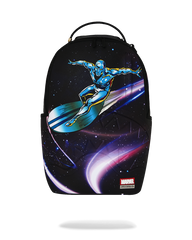 MARVEL AVENGERS SILVER SURFER COMIC DESIGN COLLAGE WITH EMBOSSED SHARK BACKPACK