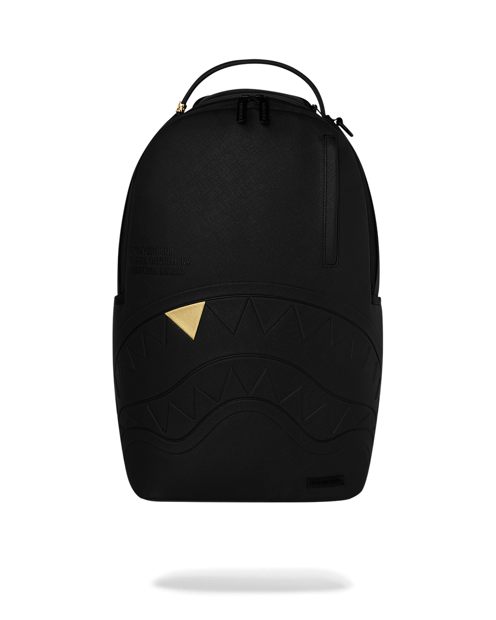 BLACKED OUT EMBOSSED GOLD TOOTH BACKPACK