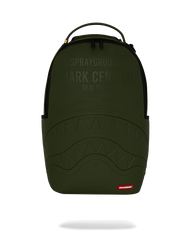 SHARK CENTRAL EMBOSSED GREEN NYLON BACKPACK