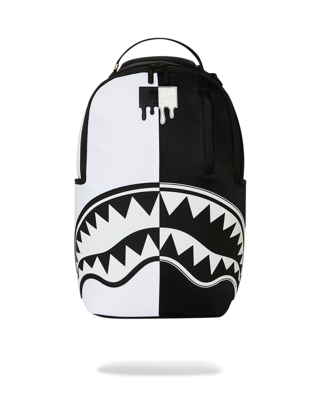 SHARK CENTRAL BLACK AND WHITE STENCIL BACKPACK