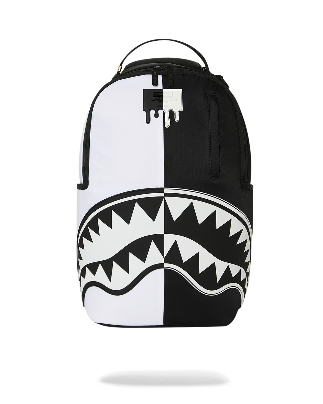 SHARK CENTRAL BLACK AND WHITE STENCIL BACKPACK