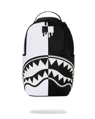 SHARK CENTRAL BLACK AND WHITE STENCIL BACKPACK