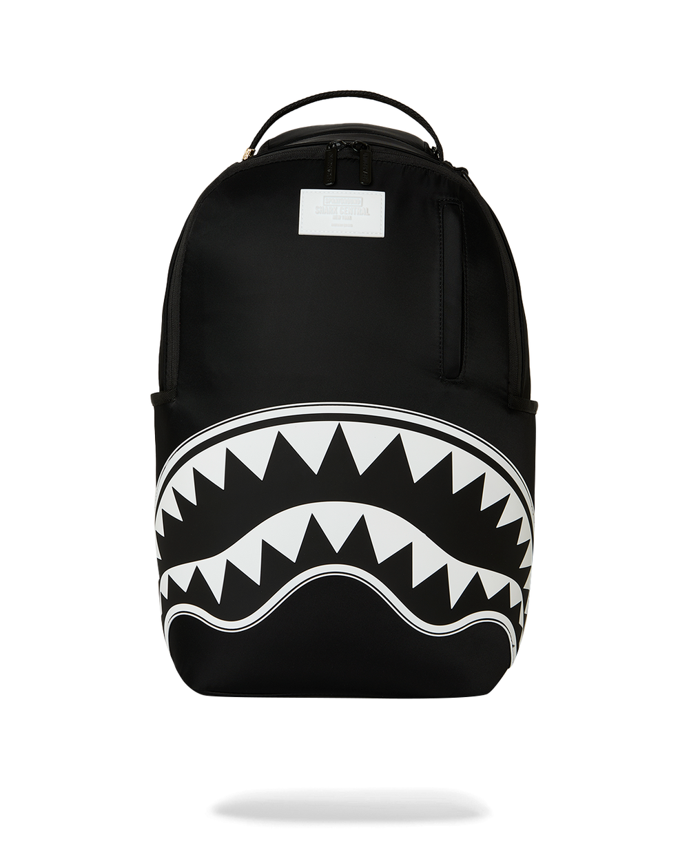 SHARK CENTRAL WHITE STENCIL SHARK BLACK NYLON BACKPACK