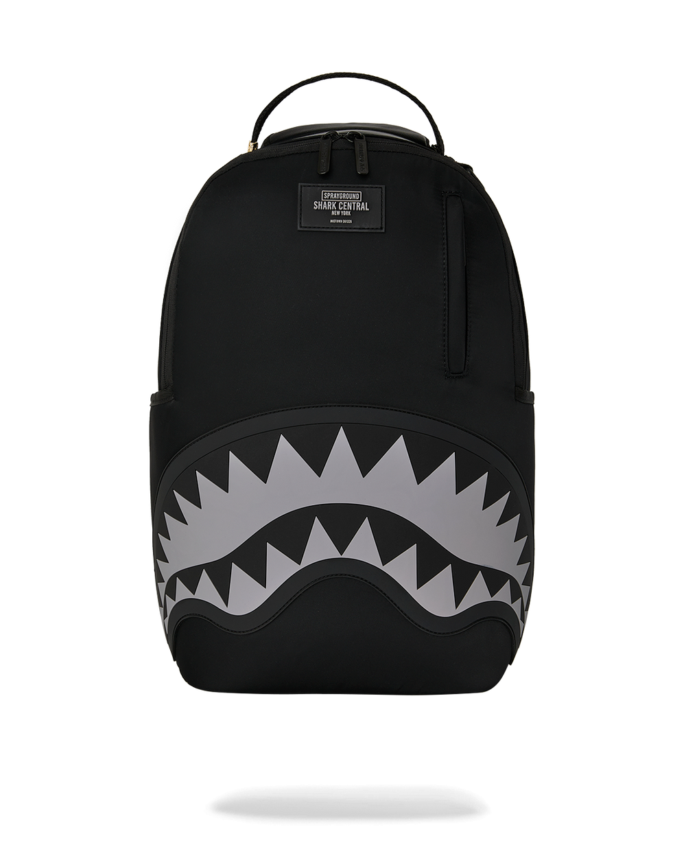 SHARK CENTRAL BLACK NYLON GRAY EMBOSSED BACKPACK