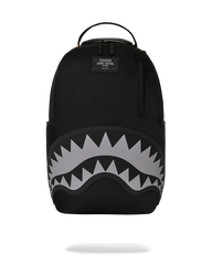 SHARK CENTRAL BLACK NYLON GRAY EMBOSSED BACKPACK