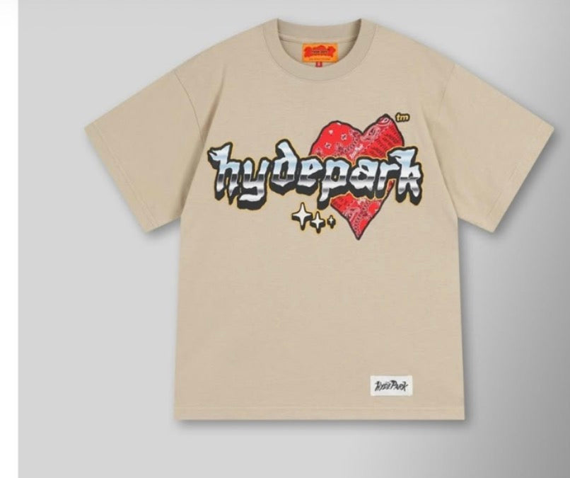 Hyde Park Slab Heart T-Shirt - Cream