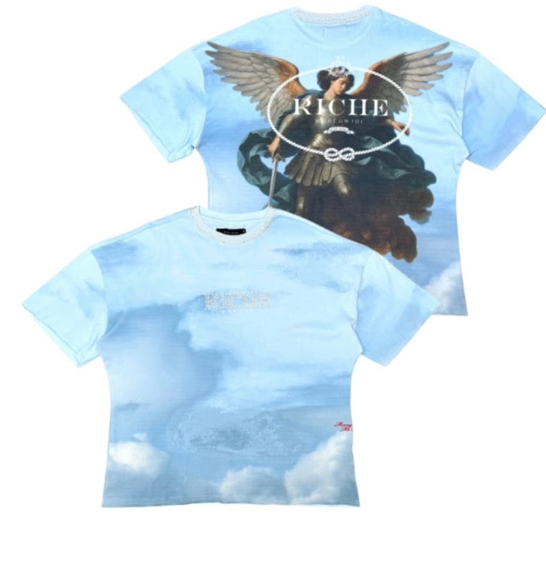 vie+riche Saint michael sky T-Shirt