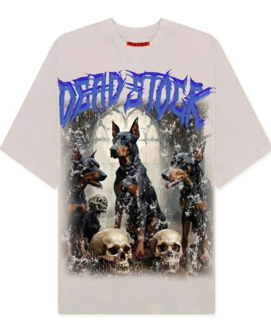 Dead stock Defender Garment Dye T-Shirt. Vintage Bone