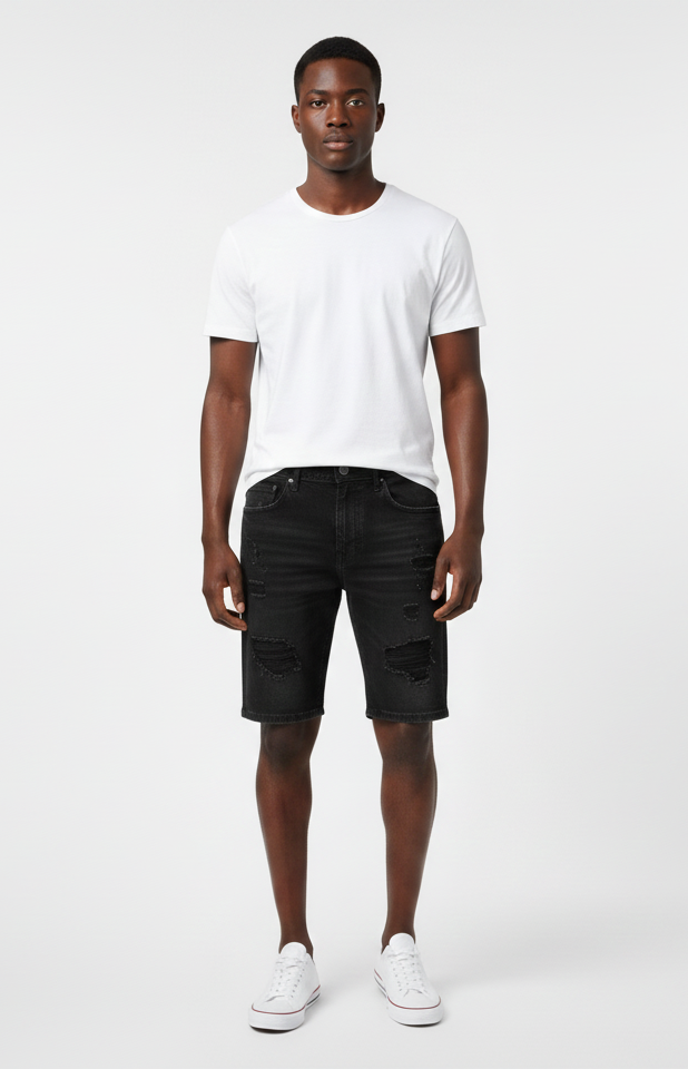 Core Ripped Shorts - Jet Black