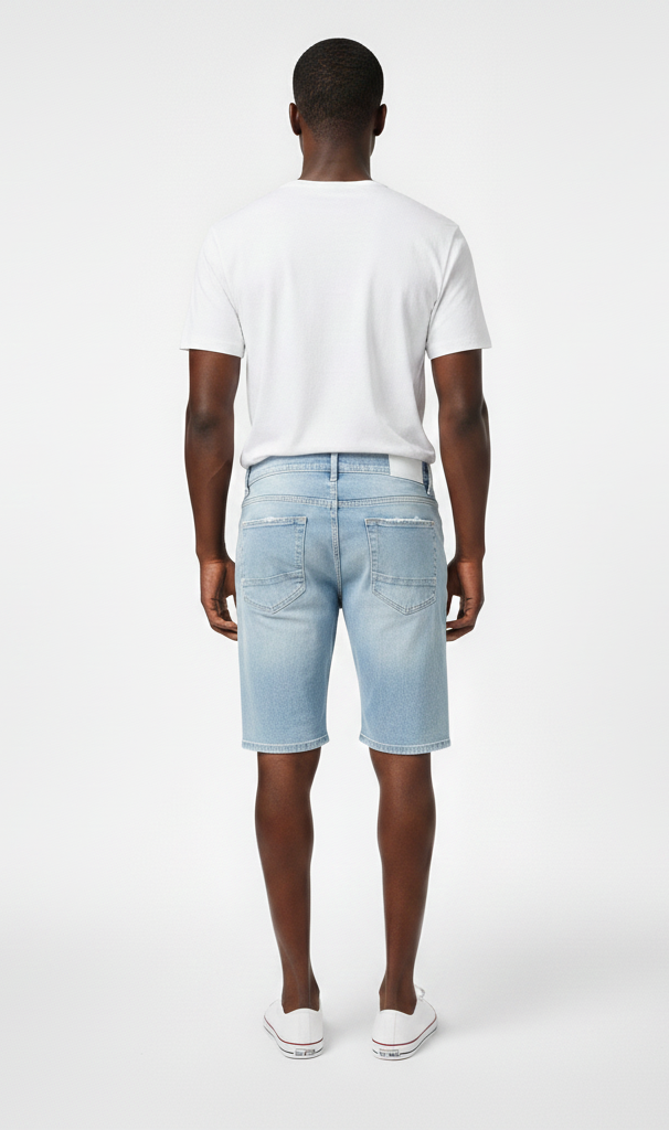 Core Ripped Shorts - Light Blue