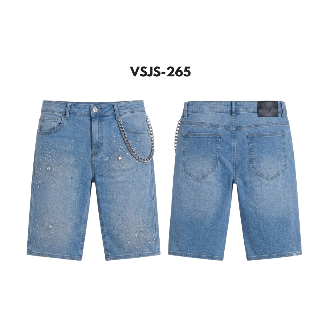 Stardust Denim Shorts - Blue