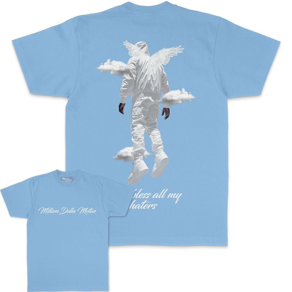 God Bless All My Haters T-Shirt in University Blue