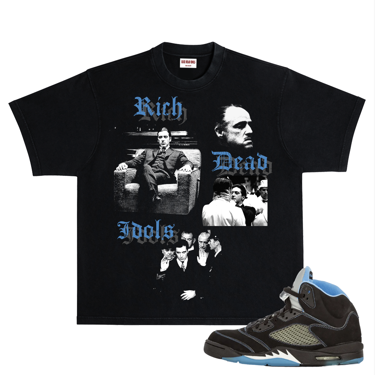 MICHAEL CORLEONE T-SHIRT BLACK AND BLUE