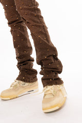 Vicious Rhinestone Jeans - Dark Brown