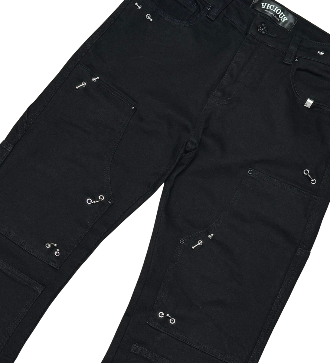 Vicious Baggy Carpenter Jeans - Vintage Black