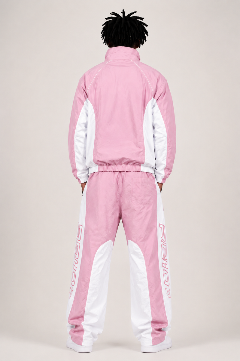 Focus Nylon Track Pants - Black/Pink
